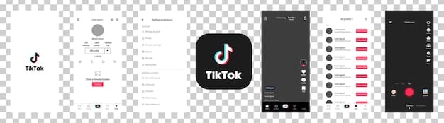 A close-up split screen showing the distinct user interfaces of TikTok emphasizing its 