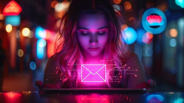 A digital marketer designing an email campaign, incorporating user-generated content like glowing testimonials and customer photos into the layout for increased engagement.