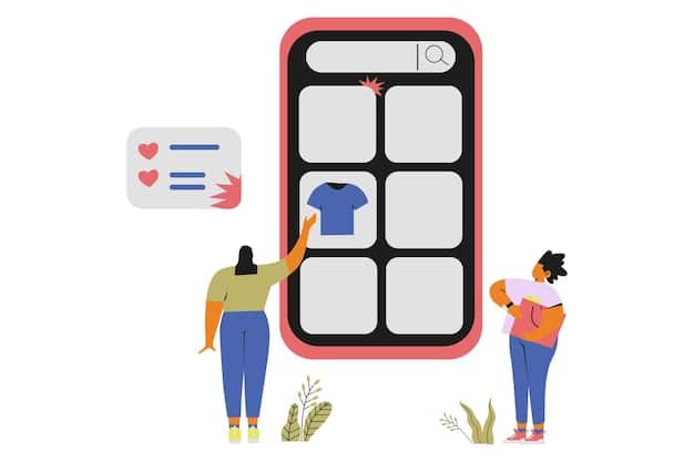 A close-up shot of a smartphone displaying a well-designed e-commerce product page with a clear product image, pricing, and 