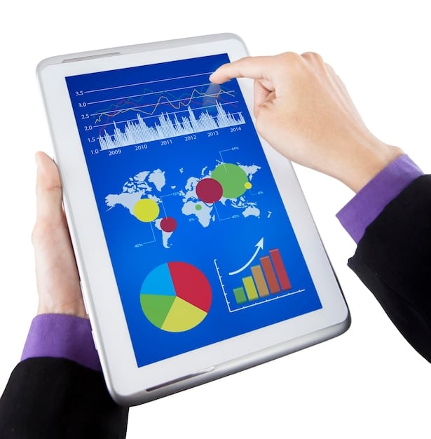 A person's hand pointing at a tablet screen displaying various product analytics and trend graphs. In the background, there are images of diverse niche products from categories like eco-friendly home goods and pet accessories.