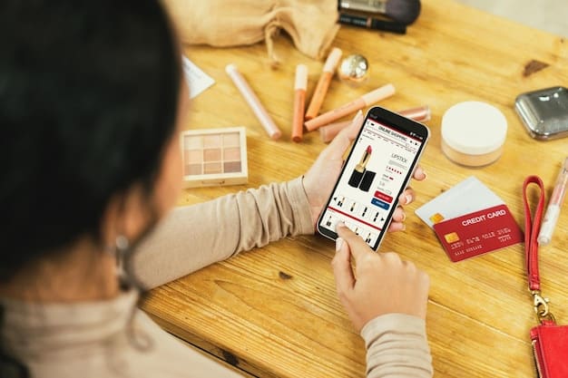 A close-up shot of a smartphone screen displaying a mobile-optimized e-commerce product page with a clear 
