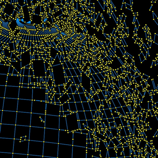 A detailed map showing multiple scattered fulfillment centers across a country, connected by dotted lines representing optimized delivery routes, highlighting a distributed network for faster delivery.